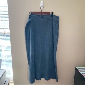 Women’s Soft Surroundings Gray Linen Blend Maxi Skirt Size Large